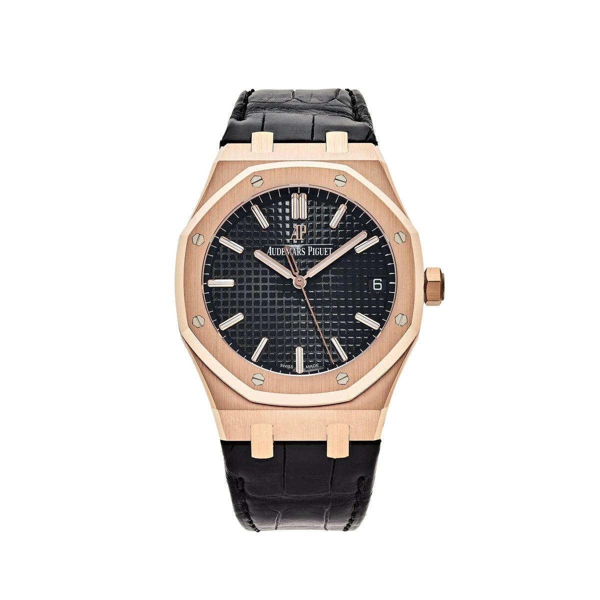 Audemars Piguet Royal Oak rose gold leather strap
