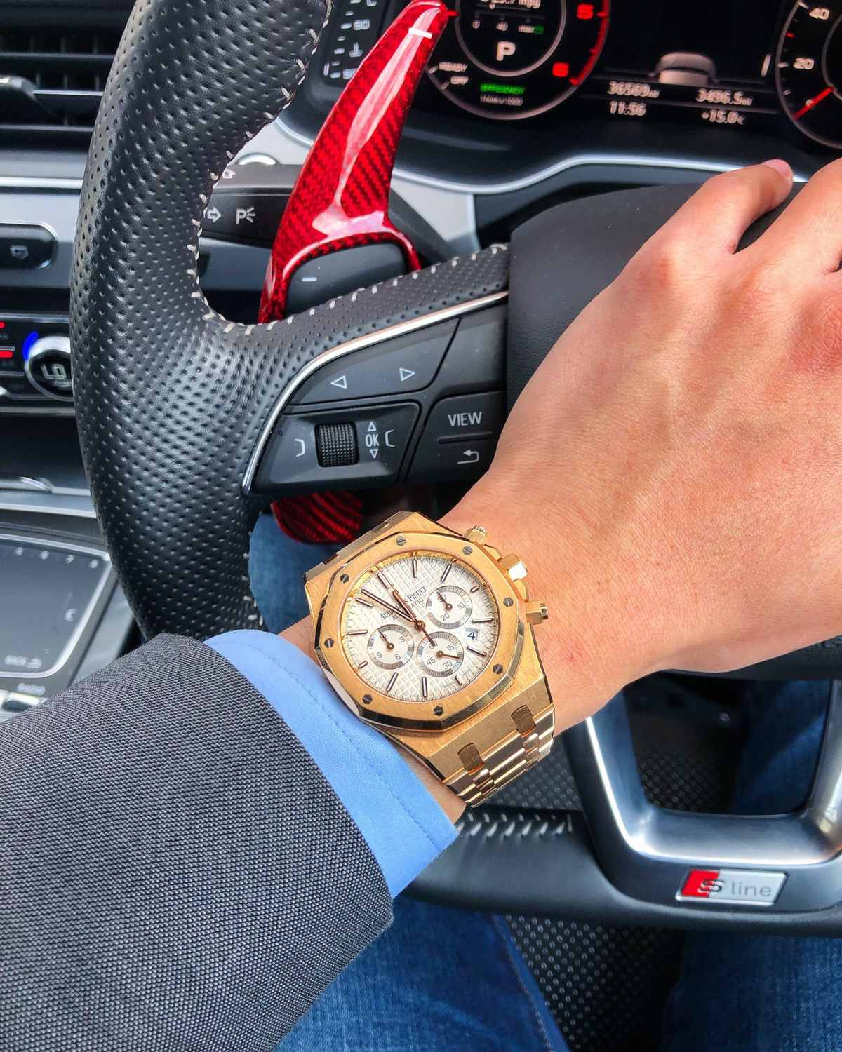 Audemars Piguet Royal Oak rose gold on wrist