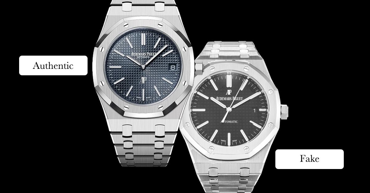 Audemars Piguet Royal Oak authentic vs fake side by side comparison