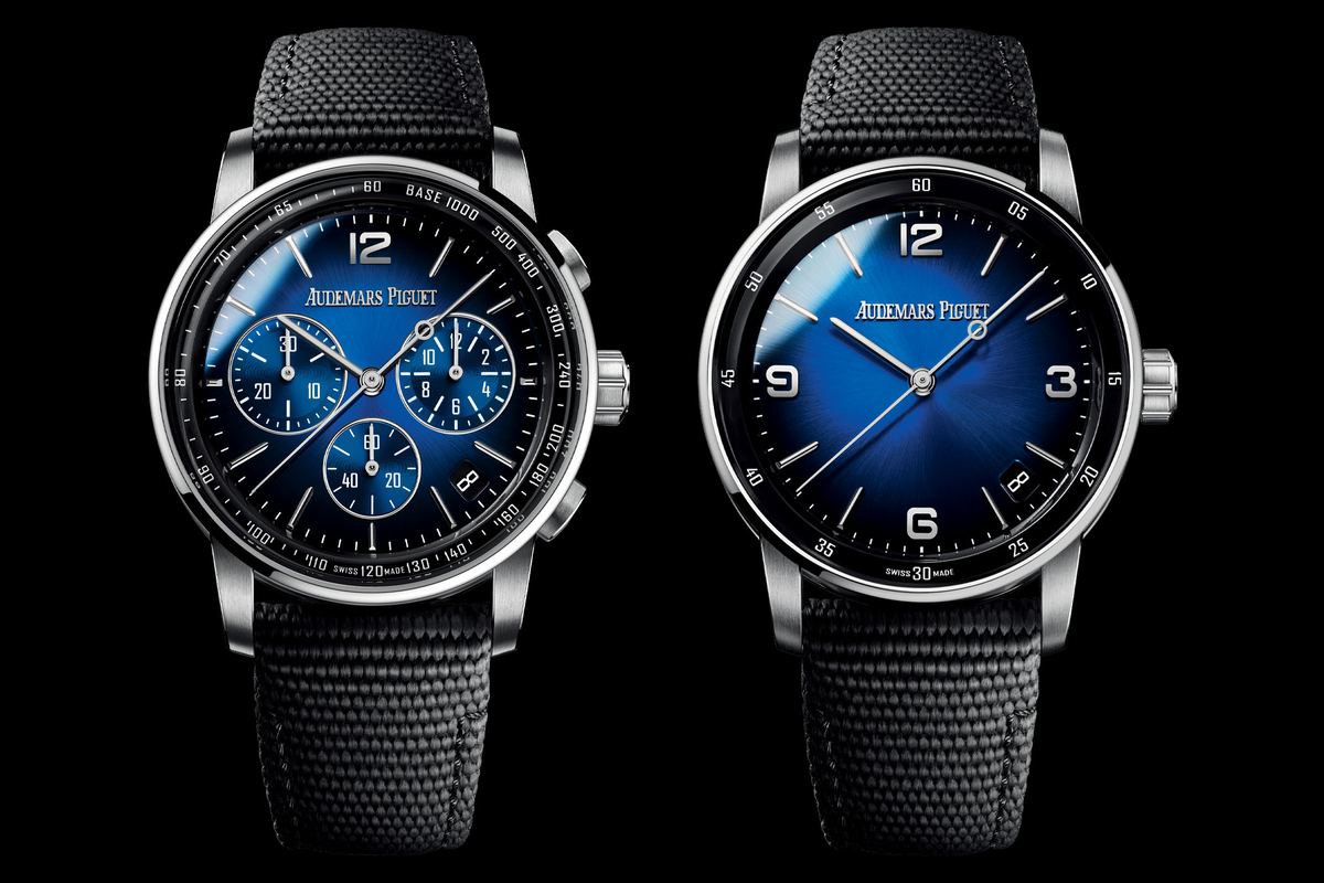 Audemars Piguet Code 11.59 pair in blue smoked dial
