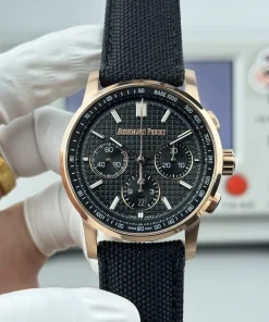 AP Code 11.59 60483 black dial crown detail