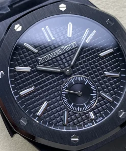 AP Royal Oak 26591CE black dial dial closeup