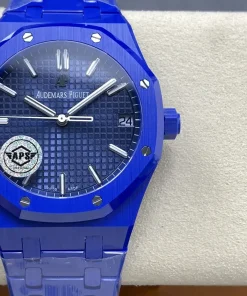 AP Royal Oak 15500 blue dial dial closeup