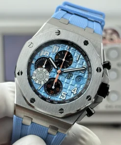 AP Royal Oak Offshore 26238ST sky blue dial side profile