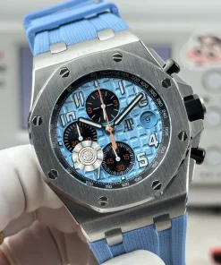 AP Royal Oak Offshore 26238ST sky blue dial front view