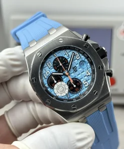 AP Royal Oak Offshore 26238ST sky blue dial dial closeup
