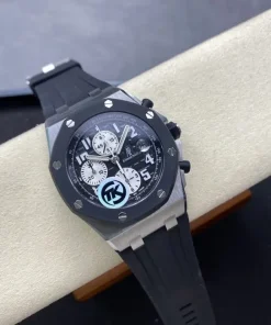 AP Royal Oak Offshore 26170ST black dial caseback detail