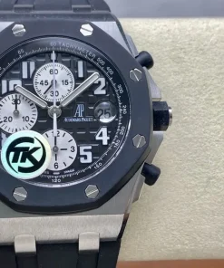 AP Royal Oak Offshore 26170ST black dial bezel detail
