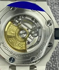 AP Royal Oak Offshore 15710ST black dial caseback detail