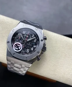 AP Royal Oak Offshore 26470ST black dial caseback detail A101CR