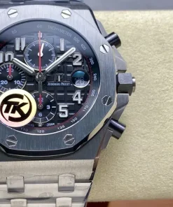 AP Royal Oak Offshore 26470ST black dial bezel detail A101CR