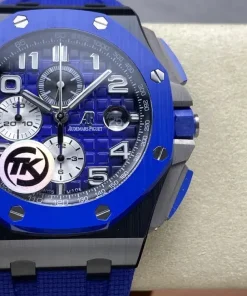 AP Royal Oak Offshore 26400SO blue dial bezel detail