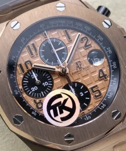AP Royal Oak Offshore 26401RO brown dial crown detail