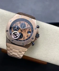 AP Royal Oak Offshore 26401RO brown dial clasp detail