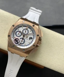 AP Royal Oak Offshore 26408OR white dial caseback detail