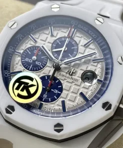 AP Royal Oak Offshore 26402CB silver dial front view