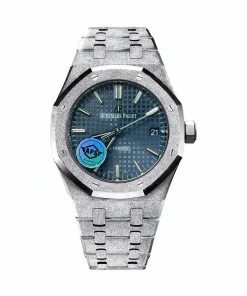 Replica AP Royal Oak 15410BC Blue Dial 37mm White Gold