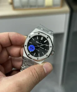 AP Royal Oak 15454BC black dial caseback detail