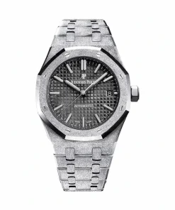 Replica AP Royal Oak 15454BC Black Dial 37mm White Gold