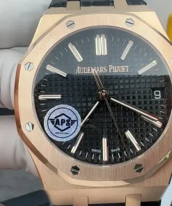 AP Royal Oak 15510OR black dial crown detail D002CR