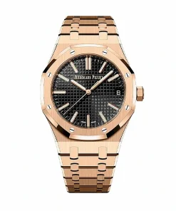 Replica AP Royal Oak 15510OR Black Dial 41mm Rose Gold