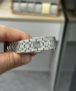 AP Royal Oak 15454BC white dial front view
