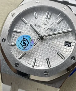 AP Royal Oak 15500ST white dial side profile