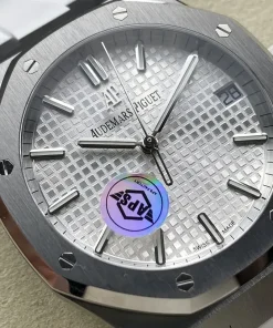 AP Royal Oak 15500ST white dial front view