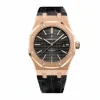 Replica AP Royal Oak 15400OR Black Dial Rose Gold