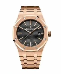Replica AP Royal Oak 15500OR Black Dial Rose Gold
